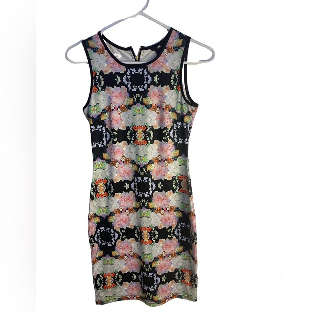 H&M Multicolored Sheath Dress (XS)